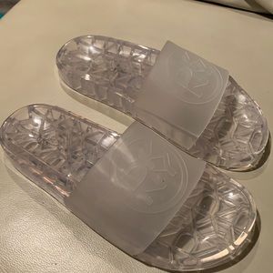 Woman’s DKNY clear jelly slides size 8 new